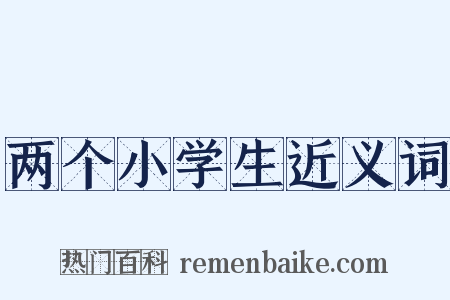 两个小学生近义词是什么意思的图片